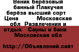 Веник берёзовый банный Плакучая берёза высший сорт › Цена ­ 150 - Московская обл. Развлечения и отдых » Сауны и бани   . Московская обл.